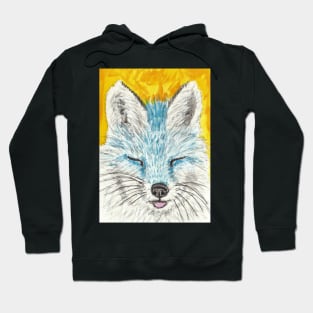 Blue fox face Hoodie